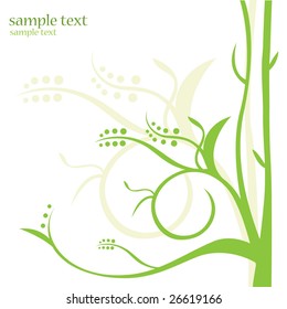 Green Floral background