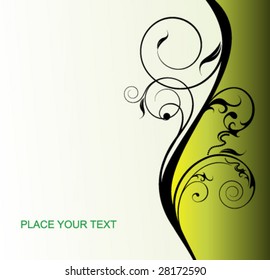 green floral background
