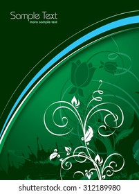 Green Floral Background.