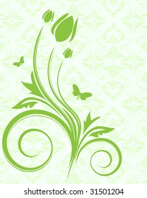 Fondo floral verde