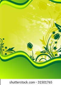 Fondo floral verde