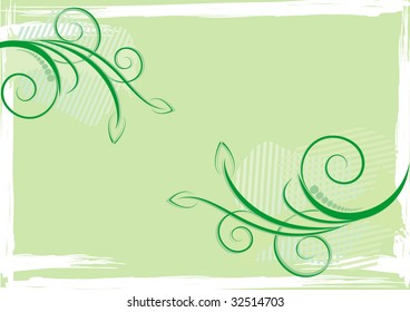green floral background