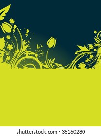 Fondo floral verde