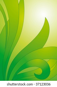 Green floral background