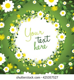 green floral background
