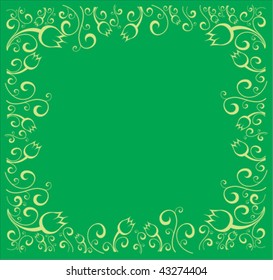 green floral background