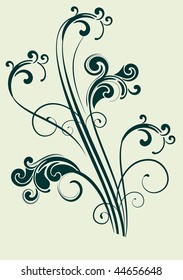 green floral background