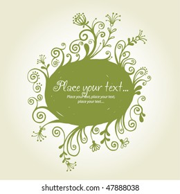 green floral background