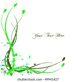 Green Floral Background