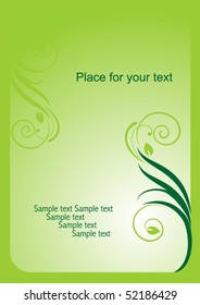 green floral background