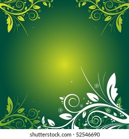 Fundo floral verde