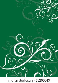 green floral background