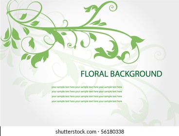 Green Floral background
