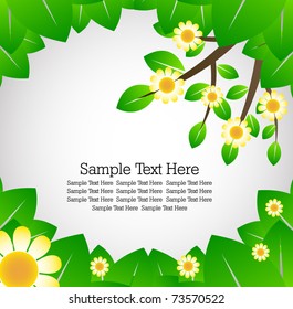 green floral background