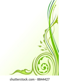 Green floral background