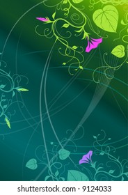Grüner floraler Hintergrund