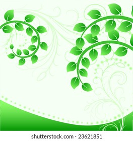 Green floral background 4