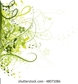 green floral background design