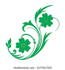 green floral background vector design