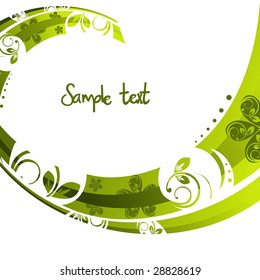 green floral background vector illustration