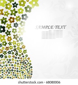 Green floral background for your text.