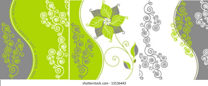Green floral backgrounds