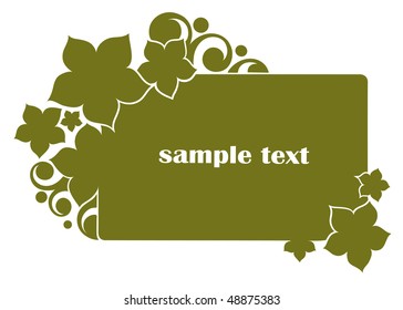 green floral banner