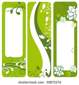   Green floral banner