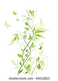 Green floral border
