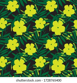 Fondo de patrón ininterrumpido de Floral verde adecuado para impresiones de moda, gráficos, fondos y artesanías