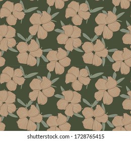 Fondo de patrón ininterrumpido de Floral verde adecuado para impresiones de moda, gráficos, fondos y artesanías