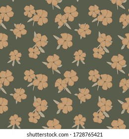 Green Floral botanical seamless pattern background suitable for fashion prints, graphics, backgrounds and crafts