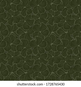 Green Floral botanical seamless pattern background suitable for fashion prints, graphics, backgrounds and crafts
