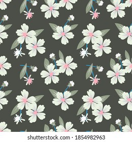 Fondo de patrón ininterrumpido de Floral verde adecuado para impresiones de moda, gráficos, fondos y artesanías