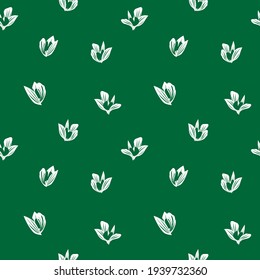 Fondo de patrón ininterrumpido de Floral verde adecuado para impresiones de moda, gráficos, fondos y artesanías
