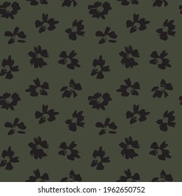 Green Floral botanical seamless pattern background suitable for fashion prints, graphics, backgrounds and crafts