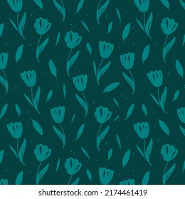 Green Floral brush strokes pattern background for fashion prints, graphics, backgrounds and crafts