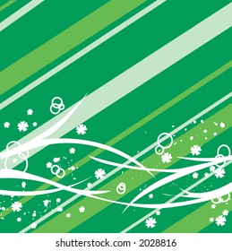 green floral design