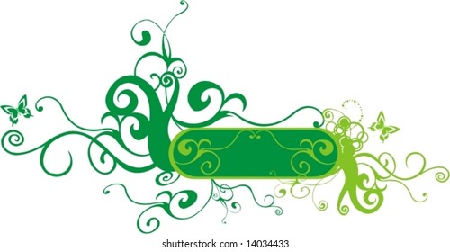 green floral frame