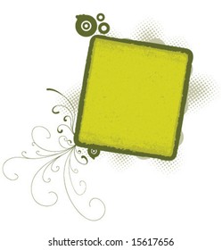 Green floral frame