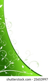 green floral frame