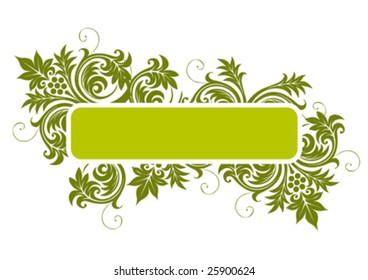 Marco floral verde