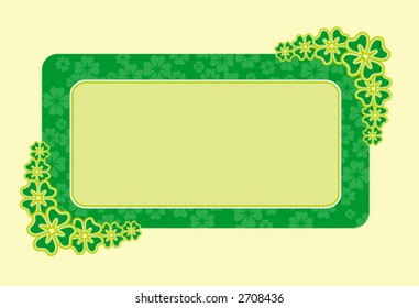 green floral frame for Patrick's Day