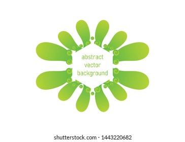 green floral hexagonal web banner design template. used for background icon , web design, design element.