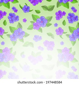 Green Floral Invitation Card with Place for Text at the Bottom.