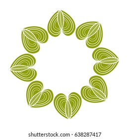green floral mandala ornament decoration, natural design image