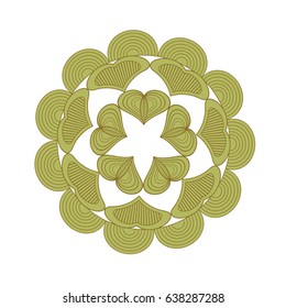 green floral mandala pattern decoration,