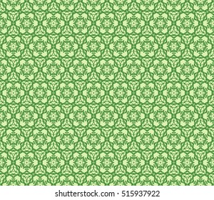 green floral on sacred geometry pattern. vector illustration. for design invitation, wallpaper, fabric.
