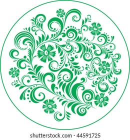green floral ornament - vector