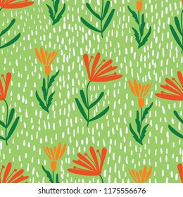 green floral pattern 